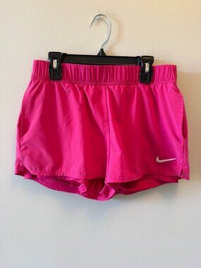 Nike Dri-FIT One Mid-Rise 2-in-1 Shorts Bright Pink Women's Size Small